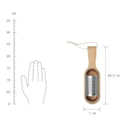 Parmesanreibe L 24,5 X B 7cm GOURMET In Braun-Silber -Home Decoration&Supplies butlers parmesanreibe l 24 5 x b 7cm gourmet in braun silber 2