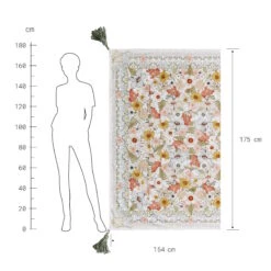Picknickdecke L 175 X B 154cm BETWEEN FLOWERS In Creme -Home Decoration&Supplies butlers picknickdecke l 175 x b 154cm between flowers in creme 3