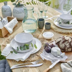 Platzset Mit Fransen Ø41cm RAFFIA In Natur -Home Decoration&Supplies butlers platzset mit fransen o41cm raffia in natur 3