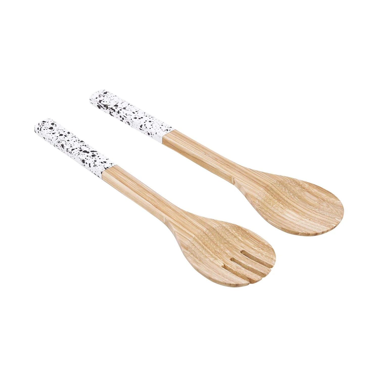 Salatbesteck 2-tlg. BAMBOO In Weiß-Schwarz 3 Salatbesteck 2-tlg. BAMBOO In Weiß-Schwarz