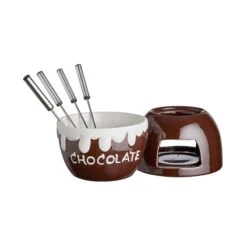 Schokoladenfondue 6-tlg. CHOCOLATE LOVE In Dunkelbraun -Home Decoration&Supplies butlers schokoladenfondue 6 tlg chocolate love in dunkelbraun 5