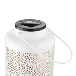 Solar-Laterne H 24cm SOLANA In Weiß-Gold -Home Decoration&Supplies butlers solar laterne h 24cm solana in weiss gold 3