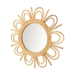 Spiegel Blumenförmig Ø52cm COTTAGE In Natur -Home Decoration&Supplies butlers spiegel blumenformig o52cm cottage in natur 3