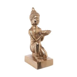 Statue Mit Kerzenteller Höhe 44cm BALI In Gold -Home Decoration&Supplies butlers statue mit kerzenteller hohe 44cm bali in gold 2
