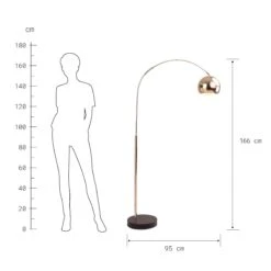 Stehleuchte Höhe 166cm ARC In Gold -Home Decoration&Supplies butlers stehleuchte hohe 166cm arc in gold 3