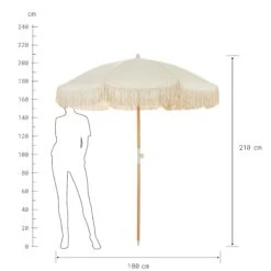 Strandschirm Mit Fransen Ø180cm BOHO LOUNGE In Creme -Home Decoration&Supplies butlers strandschirm mit fransen o180cm boho lounge in creme 3