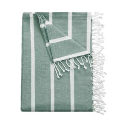 Strandtuch L 200 X B 180cm SURFSIDE In Dunkelgrün