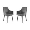 Stuhl Samt 2er-Set Grau VELVET In Grau 1 Stuhl Samt 2er-Set Grau VELVET In Grau -Home Decoration&Supplies butlers stuhl samt 2er set grau velvet in grau