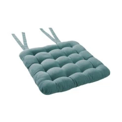 Stuhlkissen Mit Bändchen L 35 X B 37cm SOLID In Türkis -Home Decoration&Supplies butlers stuhlkissen mit bandchen l 35 x b 37cm solid in turkis 2