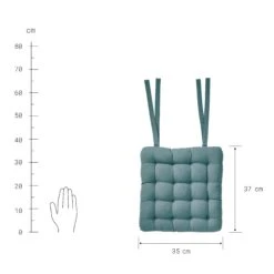 Stuhlkissen Mit Bändchen L 35 X B 37cm SOLID In Türkis -Home Decoration&Supplies butlers stuhlkissen mit bandchen l 35 x b 37cm solid in turkis 3