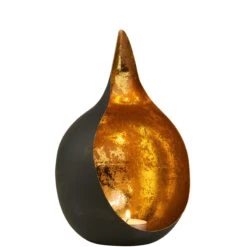 Teelichthalter Höhe 15cm DELIGHT In Schwarz-Gold -Home Decoration&Supplies butlers teelichthalter hohe 15cm delight in schwarz gold 3