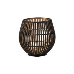 Teelichthalter Höhe 9cm YOKO In Schwarz-Gold