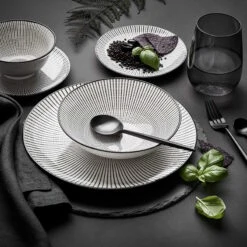 Teller Ø25,5cm DIM SUM In Schwarz-Weiß -Home Decoration&Supplies butlers teller o25 5cm dim sum in schwarz weiss 5