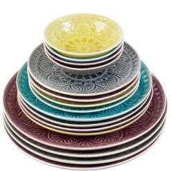 Teller Ø25cm SUMATRA In Hellgrün 12 Teller Ø25cm SUMATRA In Hellgrün -Home Decoration&Supplies butlers teller o25cm sumatra in hellgrun 3