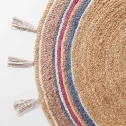 Teppich Rainbow Mit Quasten Ø110cm ALL NATURE In Natur-Bunt -Home Decoration&Supplies butlers teppich rainbow mit quasten o110cm all nature in natur bunt 4