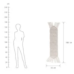 Tischläufer L 180 X B 35cm MACRAMÉ In Creme -Home Decoration&Supplies butlers tischlaufer l 180 x b 35cm macrame in creme 3