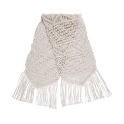 Tischläufer L 180 X B 35cm MACRAMÉ In Creme -Home Decoration&Supplies butlers tischlaufer l 180 x b 35cm macrame in creme 4