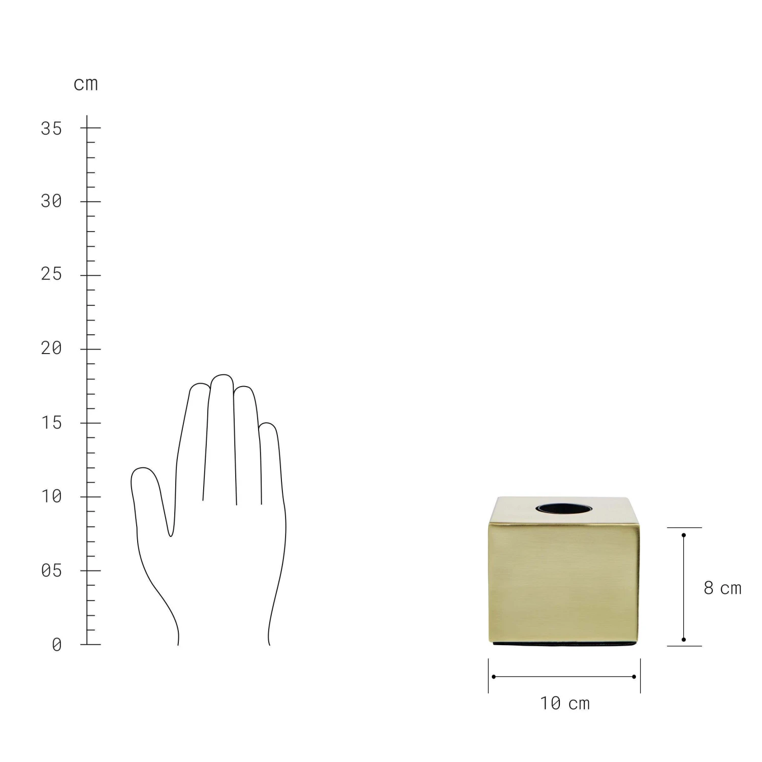 Tischleuchte Quadratisch 10x10cm STILO In Gold 5 Tischleuchte Quadratisch 10x10cm STILO In Gold – Bild 3