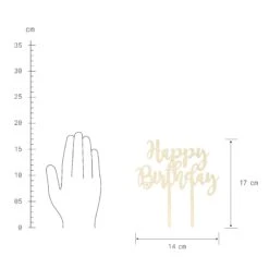 Tortendeko Happy Birthday CELEBRATION In Gold -Home Decoration&Supplies butlers tortendeko happy birthday celebration in gold 2