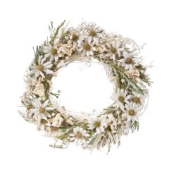 Trockenblumenkranz Bleache Ø25cm FLOWER MARKET In Weiß