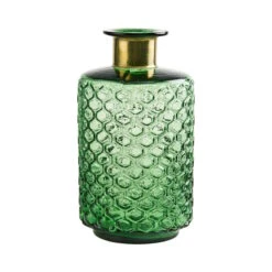 Vase 26 Cm GRACE In Grün-Gold