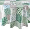 Wachstischdecke Patchwork Ø 140 Cm WATERPROOF In Grün -Home Decoration&Supplies butlers wachstischdecke patchwork o 140 cm waterproof in grun