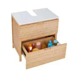 Waschbeckenunterschrank Mit Schublade WHITE SANDS In Natur-Weiß -Home Decoration&Supplies butlers waschbeckenunterschrank mit schublade white sands in natur weiss 15