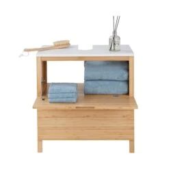 Waschbeckenunterschrank Mit Schublade WHITE SANDS In Natur-Weiß -Home Decoration&Supplies butlers waschbeckenunterschrank mit schublade white sands in natur weiss 2