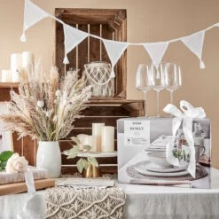 Windlicht Höhe 20cm MACRAMÉ In Creme -Home Decoration&Supplies butlers windlicht hohe 20cm macrame in creme 1