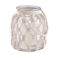 Windlicht Höhe 20cm MACRAMÉ In Creme -Home Decoration&Supplies butlers windlicht hohe 20cm macrame in creme 3