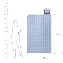 XXL-Picknickdecke Streifen L 200 X B 200cm GET TOGETHER In Blau-Weiß 8 XXL-Picknickdecke Streifen L 200 X B 200cm GET TOGETHER In Blau-Weiß -Home Decoration&Supplies butlers xxl picknickdecke streifen l 200 x b 200cm get together in blau weiss 2