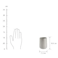 Zahnputzbecher Höhe 11cm HENLEY In Grau -Home Decoration&Supplies butlers zahnputzbecher hohe 11cm henley in grau 2